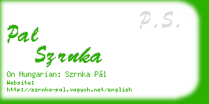 pal szrnka business card
