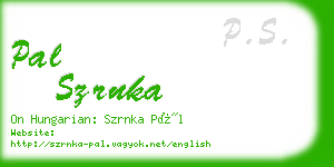 pal szrnka business card